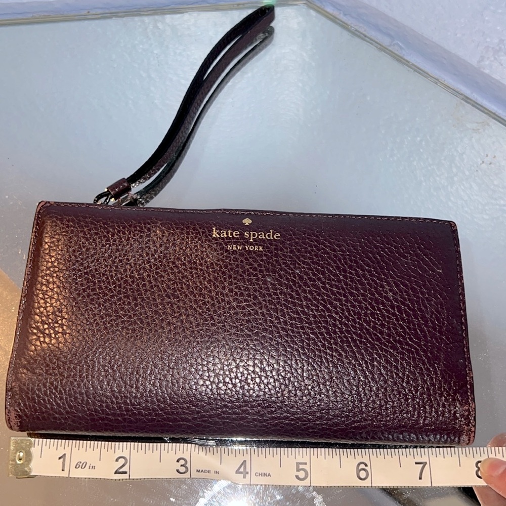 Authentic Kate Spade plum color large wallet